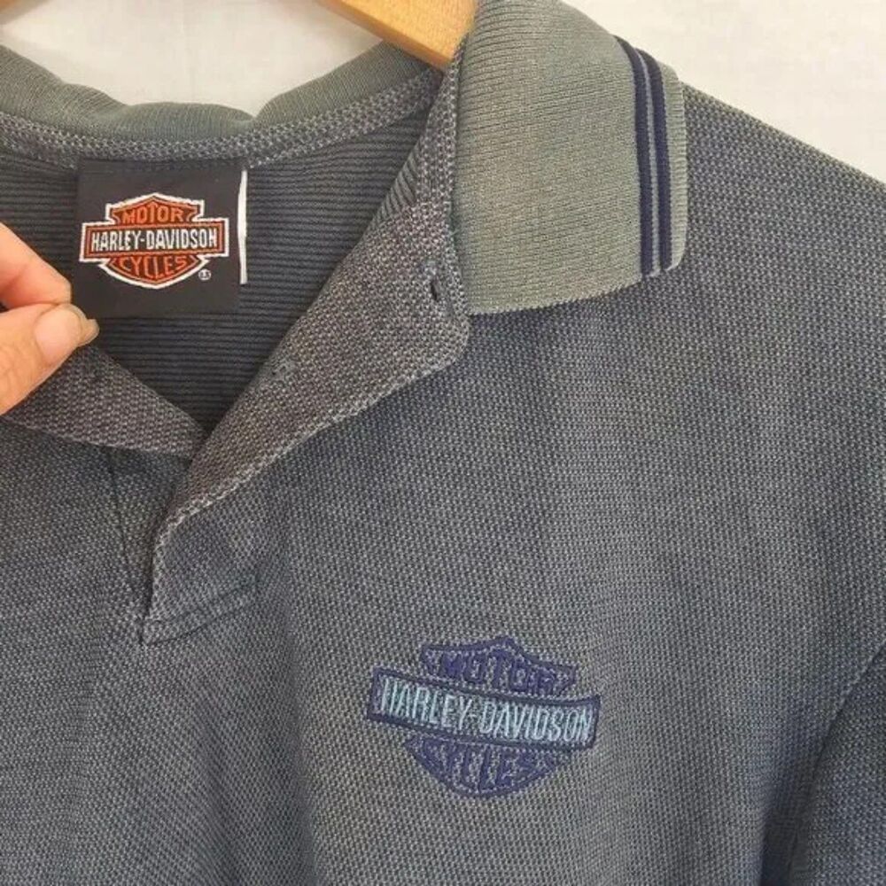 Harley-Davidson Men’s Medium Embroidered Polo | Auburn MA Dealer HOG Biker Style
